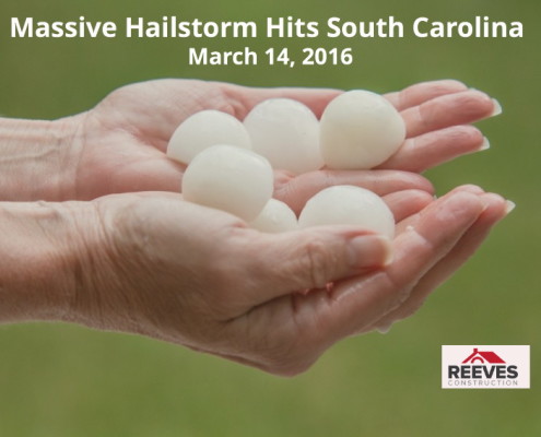 Hailstorm - Hail - Greenville - Spartanburg - Roof Damage - Reeves Roof - Reeves Construction F